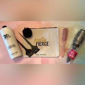 Pink 413 Brush, Round Brush, Developer, Tint Brushes & Bag!